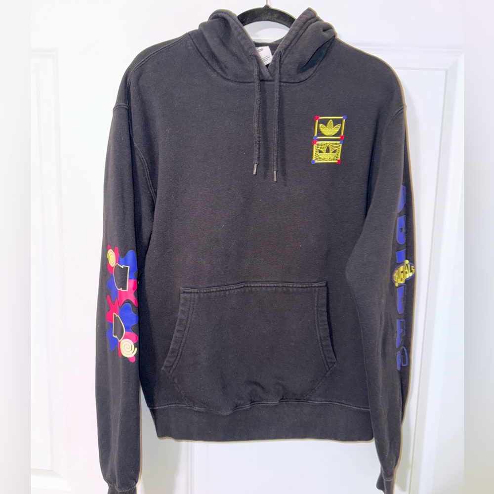 Men's Adidas GID Hoodie Sweatshirt Large Black Long Sleeve Activewear